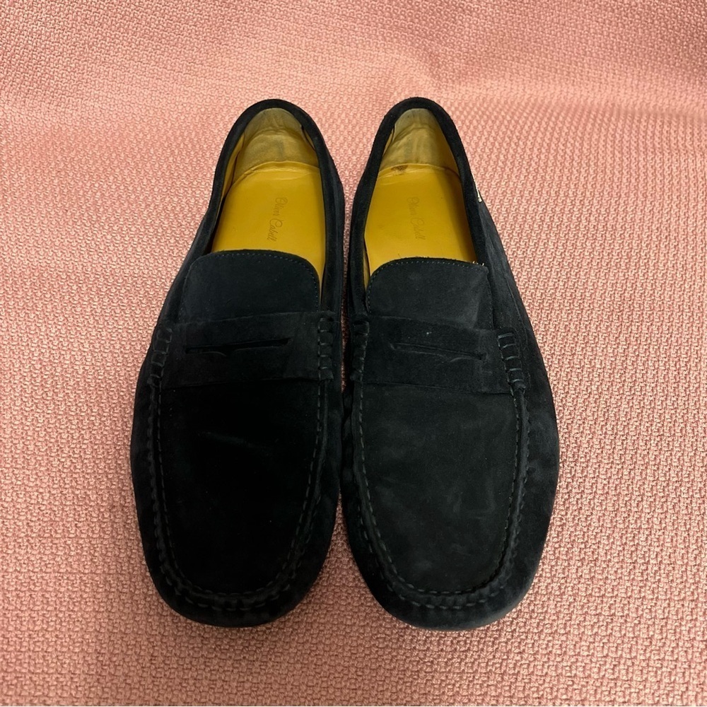 Oliver Cabell Navy Suede Driver Loafer - Size 14